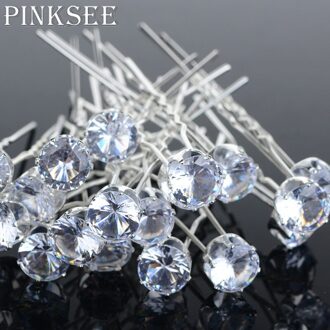 Pinksee 20Pcs Crystal Flower Rhinestone Haarspelden Tiara Bridal Bruiloft Haaraccessoires Haar Sieraden 1