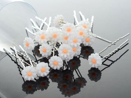 Pinksee 20Pcs Crystal Flower Rhinestone Haarspelden Tiara Bridal Bruiloft Haaraccessoires Haar Sieraden 12