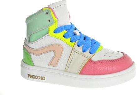 Pinocchio hoge sneaker roze combi - 23