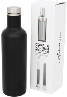 Pinto koper vacuüm geïsoleerde fles - maat One size Zwart