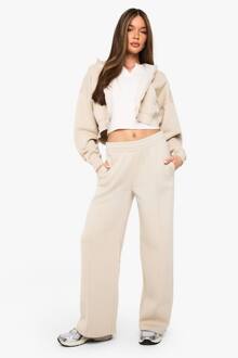 Pintuck-Detail Jogger Met Rechte Pijp, Stone - XL