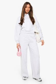 Pintuck-Detail Jogger Met Rechte Pijpen, Ash Grey - XL