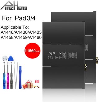 Pinzheng Originele Tablet Batterij Voor Ipad 3/4 Rd A1403 A1416 A1430 A1433 A1459 A1460 A1389 11560Mah Batterij Voor Apple ipad 3 4