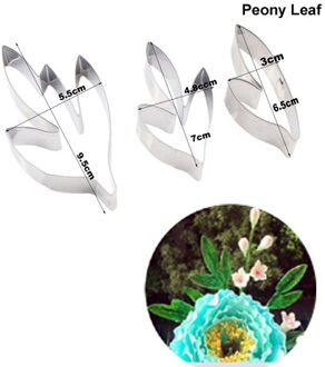 Pioen Bloem Blad Bloem Veiners Silicone Mold Fondant Sugarcraft Gumpaste Klei Water Papier Cake Decorating Tool CS263 Cutter Leaf