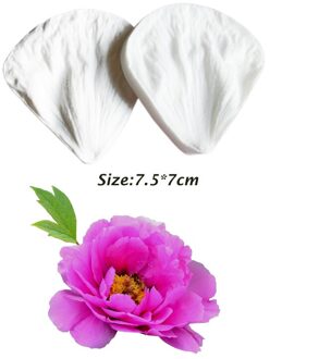 Pioen Bloem Blad Bloem Veiners Silicone Mold Fondant Sugarcraft Gumpaste Klei Water Papier Cake Decorating Tool CS263 Peony Veiner 2stk