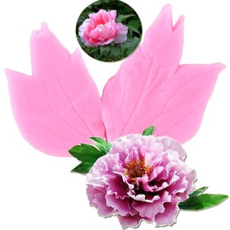 Pioen Bloem Blad Twee Bloemblaadje Siliconen Mal Diy Wedding Cake Decorating Gereedschap Cake Grens Fondant Mold Candy Klei Chocolade Mallen