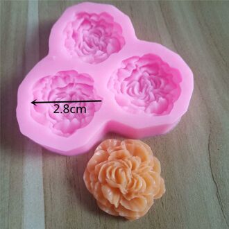 Pioen Bloem Siliconen Mallen Bruiloft Cupcake Topper Fondant Cake Decorating Gereedschap Soap Hars Klei Chocolade Gumpaste Mallen