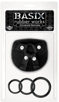 Pipedream Basix Rubber Works voorbinddildo Universal Harness zwart