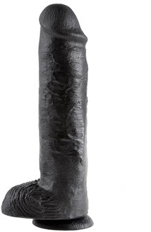 Pipedream King Cock Realistische Dildo met Ballen en Zuignap - 28 cm - Zwart