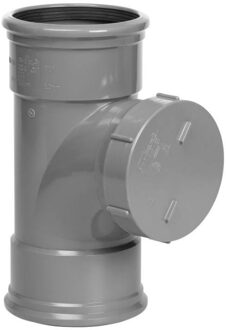 Pipelife PVC ontstoppingsstuk met schroefkap, 2x manchet