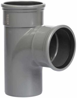 Pipelife pvc T-stuk 88°, 2x manchet/1x spie