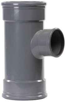 Pipelife pvc verloop T-stuk 88°, 3x manchet, grijs