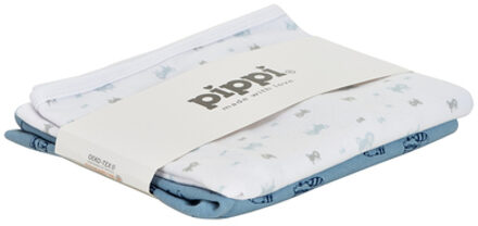 pippi Babydeken 2-pack light blauw - 70x70 cm