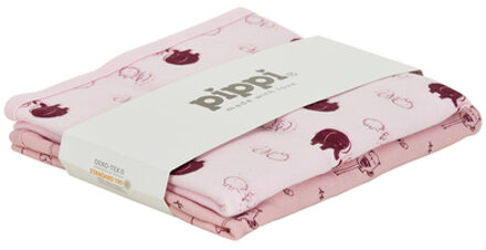 pippi Babydeken 2-pack silver roze Roze/lichtroze - 70x70 cm