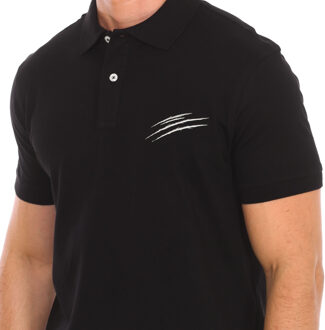 PIPS504 herenpolo met korte mouwen Zwart