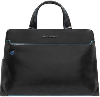 Piquadro B2 Laptop Shoulderbag 15.6" black Zwart - H 31 x B 42 x D 14 cm