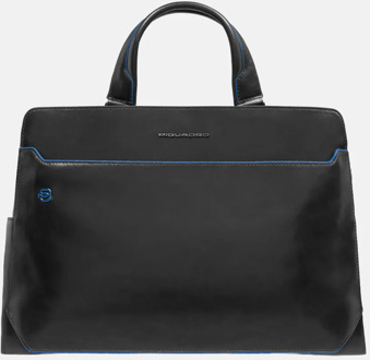 Piquadro B2 Laptop Shoulderbag 15.6" black Zwart - H 31 x B 42 x D 14 cm