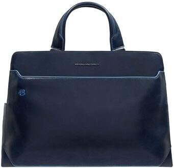 Piquadro B2 Laptop Shoulderbag 15,6" blue Blauw - H 31 x B 42 x D 14