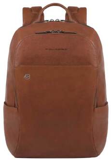 Piquadro Black Square Backpack 13'' Tobacco Bruin