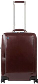 Piquadro Blue Square Cabin Trolley Front Pocket 15.6 Mahogany