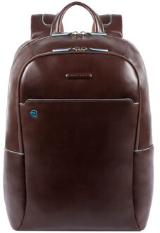 Piquadro Blue Square Computer Backpack with iPad Compartment dark brown backpack Bruin - H 43 x B 32 x D 14