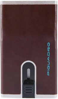 Piquadro Blue Square Creditcard Case With Sliding System mahogany pasjeshouder Oranje - H 10.5 x B 6.2 x D 1.2 cm