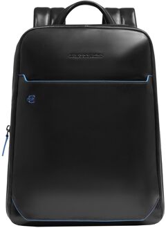 Piquadro Blue Square Laptop Backpack 14" black Zwart - H 37 x B 29 x D 7 cm