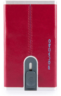 Piquadro Blue Square Leren RFID Creditcardhouder - Rood