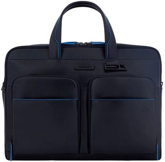 Piquadro Blue Square Revamp Laptopbag blue Blauw - H 30 x B 42 x D 13