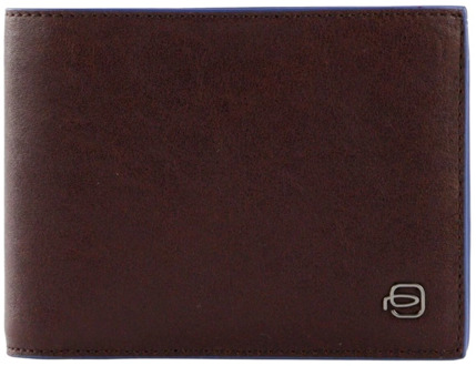 Piquadro Blue Square S Matte Men's Wallet With Coin Pocket RFID Dark Brown