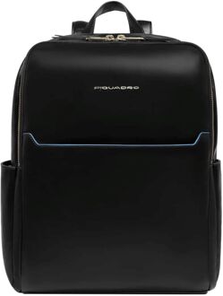 Piquadro Blue Square Zaino Donna 14" nero rugzak Zwart - H 37 x B 28 x D 13 cm