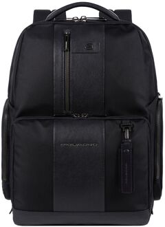 Piquadro Brief 2 Fast-check Laptop Backpack 15.6" black Zwart - H 42.5 x B 34 x D 18 cm