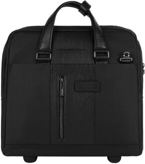 Piquadro Business Trolley 15.6" black zachte koffer pilotenkoffer Zwart - H 36 x B 40 x D 16 cm