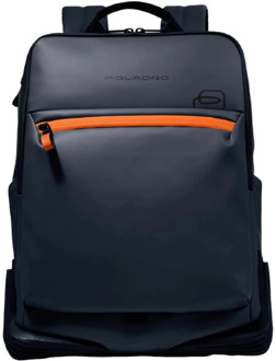 Piquadro C2OW Laptop Backpack 15,6" blue backpack Blauw - H 43 x B 34 x D 16