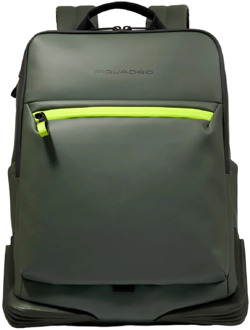 Piquadro C2OW Laptop Backpack 15,6" green backpack Groen - H 43 x B 34 x D 16