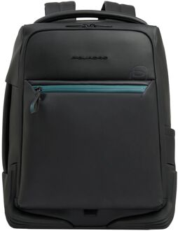 Piquadro Corner Travel Backpack nero weekendtas handbagage Zwart - H 44 x B 33 x D 19 cm