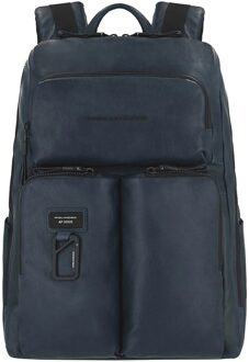 Piquadro Harper 15'' Laptop Backpack blue backpack Blauw - H 42 x B 31 x D 20