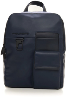 Piquadro Leather rucksack Piquadro , Blue , Heren - ONE Size