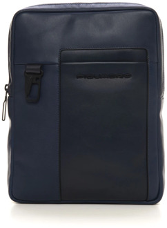 Piquadro Leather shoulder bag Piquadro , Blue , Heren - ONE Size