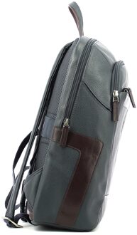Piquadro Leren Laptoprugzak 14.0 Piquadro BLU/MARRONE Blauw - One Size