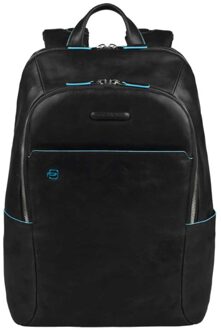 Piquadro "Piquadro Blue Square Computer Backpack 14"" Black" Zwart