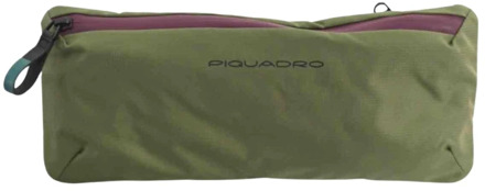 Piquadro Platte Stoffen Schoudertas Piquadro , Green , Dames - ONE Size