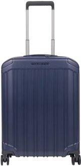 Piquadro PQ-Light Cabin Trolley 55 cobalt blue Harde Koffer Blauw - H 55 x B 40 x D 20