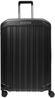 Piquadro PQ-Light Large Trolley matt black hardcase koffer Zwart - H 75 x B 51 x D 28 cm