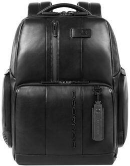 Piquadro Urban Fast Check PC Backpack 15.6'' Black Zwart