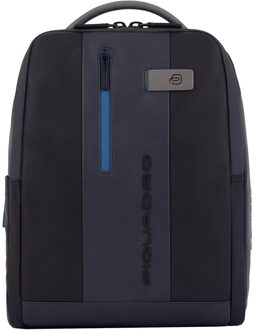 Piquadro Urban Leather Computer Backpack 14" black/grey backpack Multicolor - H 37.5 x B 30 x D 13