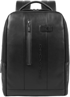 Piquadro Urban PC And iPad Cable Backpack 15.6'' Black Zwart