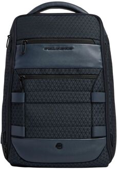 Piquadro W139 Modular Travel Laptop Backpack blue weekendtas handbagage Blauw - H 40 x B 27 x D 15 cm