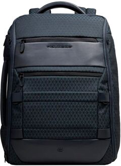 Piquadro W139 Modular Travel Laptop Backpack blue weekendtas handbagage Blauw - H 45 x B 33 x D 19 cm