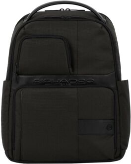 Piquadro Wollem Laptop Backpack 14" black Zwart - H 40 x B 31 x D 11.5 cm